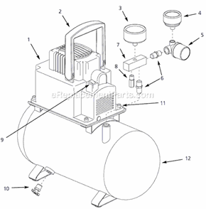 Page A Diagram and Parts List for FP2003 1999 Campbell Hausfeld Compressor